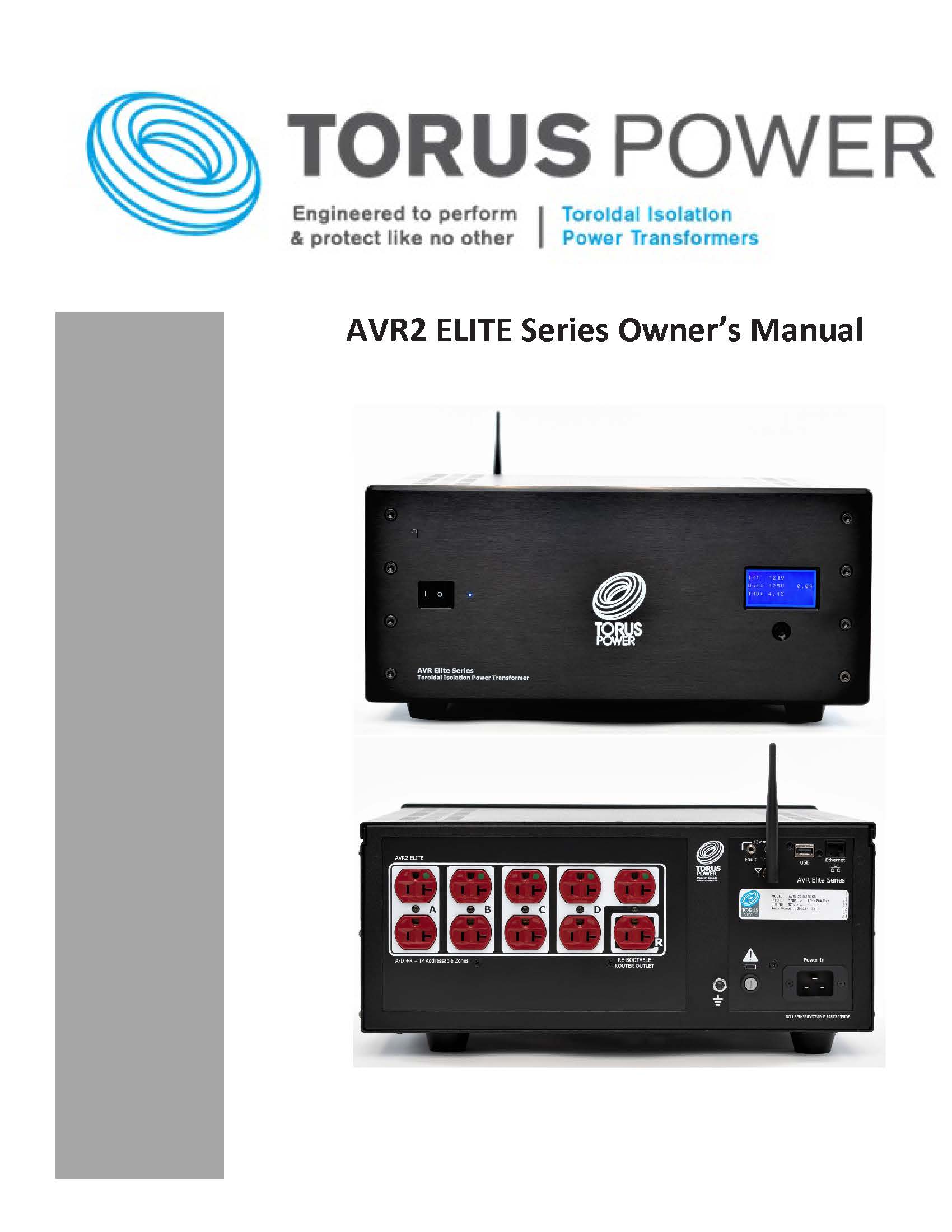 WM AVR2 Elite Manual