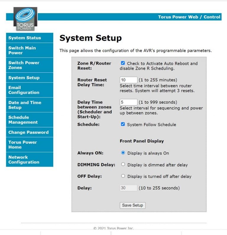 Torus System Status