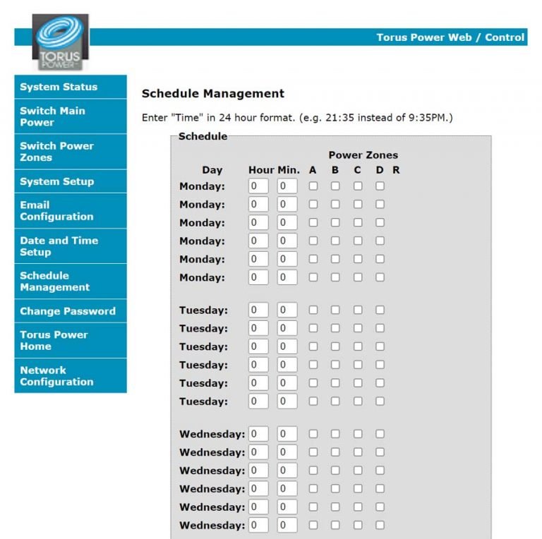 Torus Power System Status