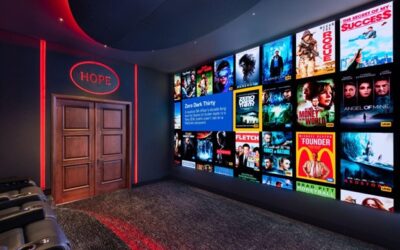 Home Theater With Largest Residential DPI LED Video Wall in US